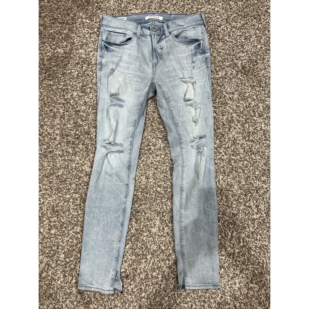 women's Pacsun ripped stacked skinny jeans (1738)